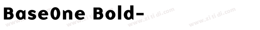 BaseOne Bold字体转换